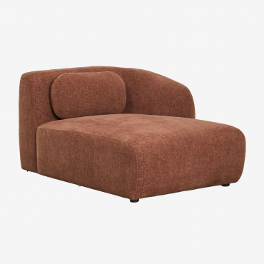 Rechtes Chaiselongue-modul Für Modulares Sofa Aus Chenille Coquette Rostbraunes Chenille - Sklum