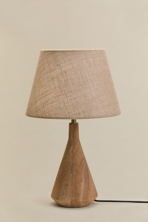 Alabama Tischlampe aus Mangoholz