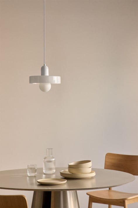 Hängende Deckenlampe aus Kristall und Eisen Jaxal