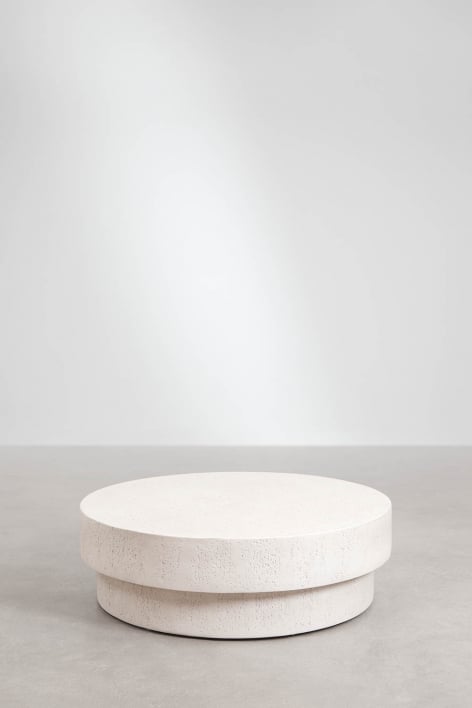 Runder Couchtisch aus Zement Selara