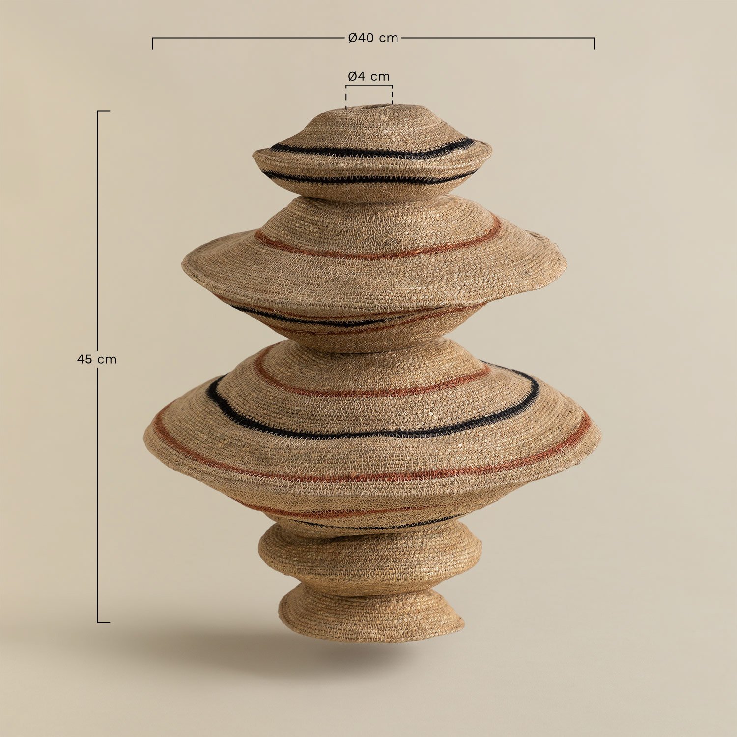 Lampenschirm aus Jute Anete , MA&szlig;E