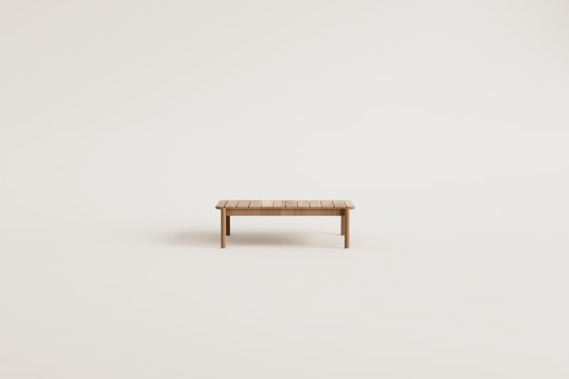 Rechteckiger Gartentisch 110x60 cm aus Akazienholz Ribeira