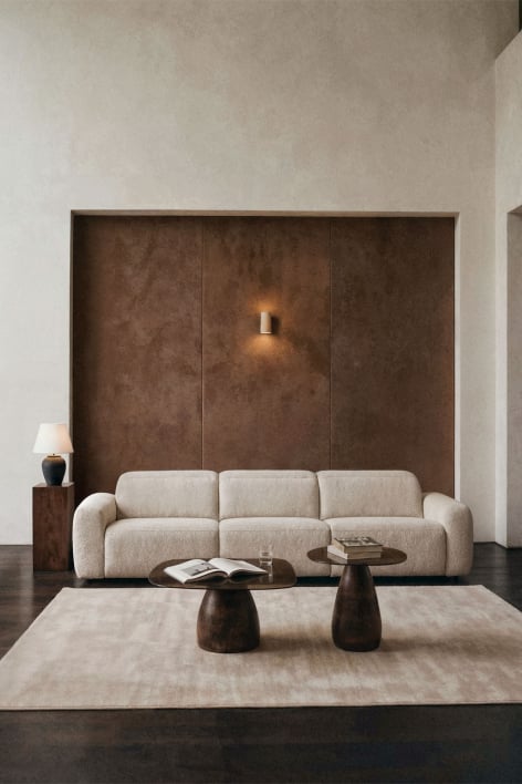 Elektrisches 3-Sitzer-Sofa mit verstellbarer Rückenlehne aus Chenille Sirex