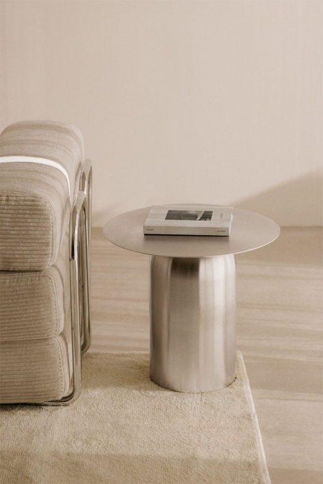 Runder Beistelltisch Ø40 cm Alliser - Grau Eisen