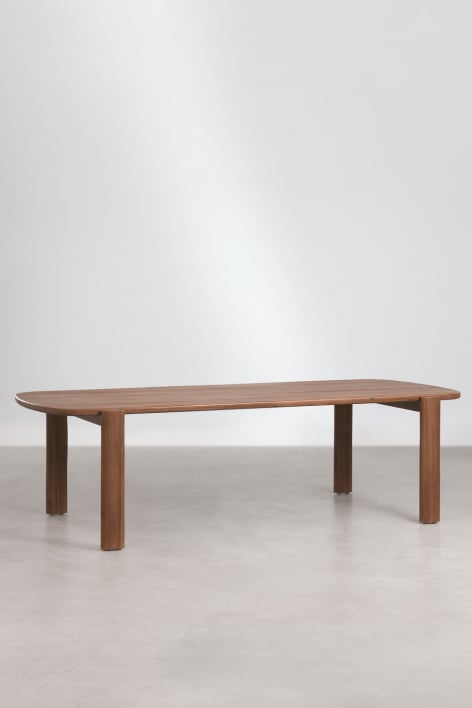 Rechteckiger Esstisch 260x115 cm aus Akazienholz Vetra - Akazienbraun dunkel