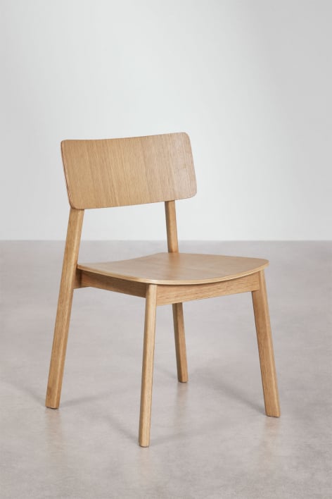 Pack mit 2 Esszimmerstühlen aus Holz Gilda