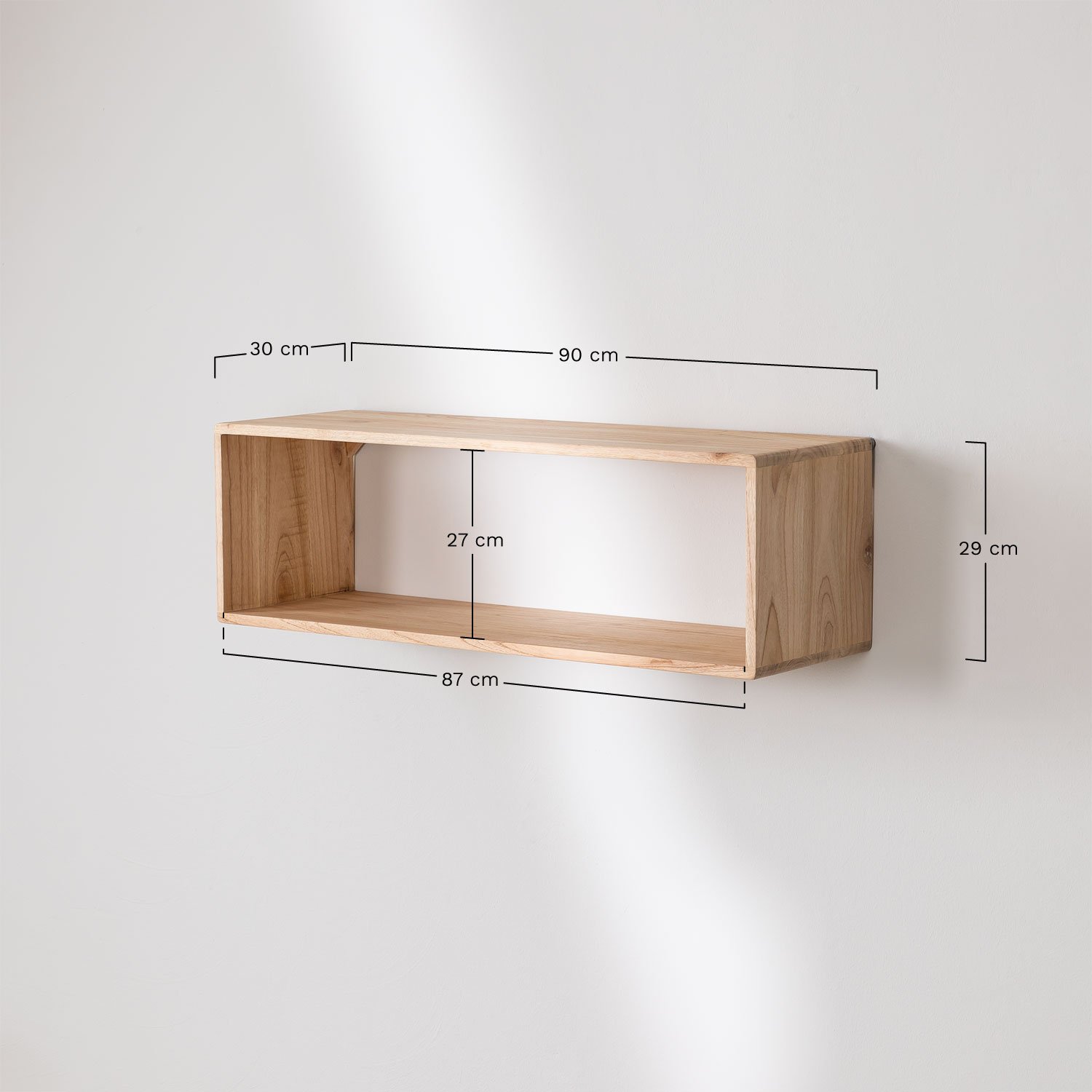 Wandregal ↔︎ 90 cm aus Holz Deleyna, MA&szlig;E