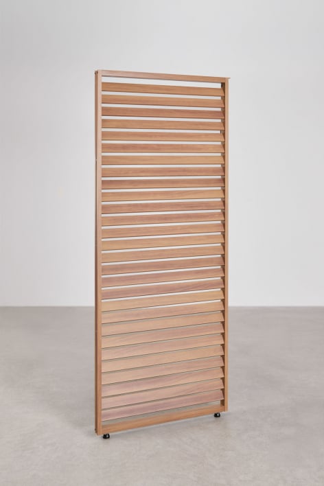 Seitenpanel 92,5 cm für bioklimatische Pergola Aluminium Kastanienholz Braun Druvia