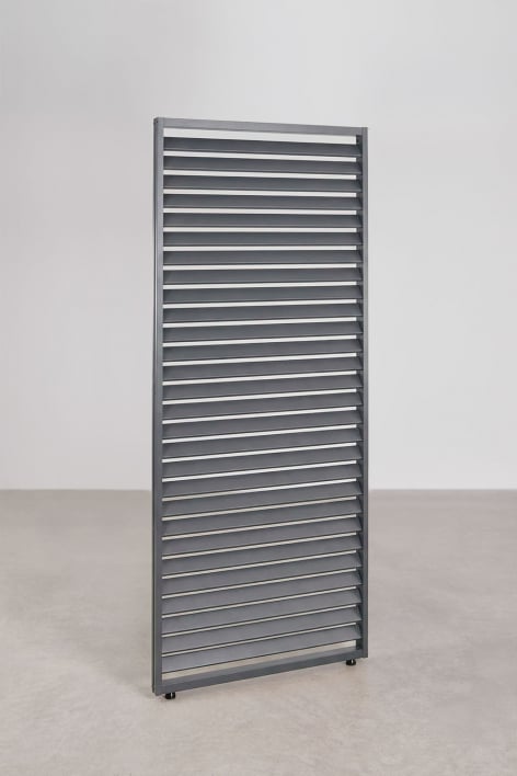 Pack 4 Seitenpaneele 90,5 cm für bioklimatische Pergola Aluminium Lamellen Graphitgrau Druvia