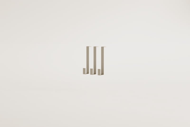 Pack mit 3 Haken für modulare Außenküche aus Rivana-Stahl