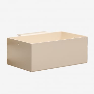 Modularer Aufbewahrungskorb Für Die Außenküche Aus Stahl Savona Beige Tapioca & 20 X 10 Cm - Sklum