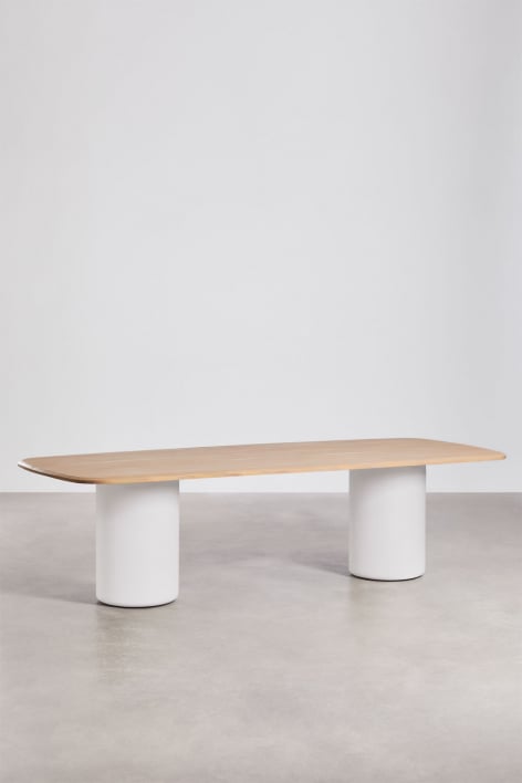 Rechteckiger Esstisch 270x110 cm aus Akazienholz Leighton - Helles Akazienbraun