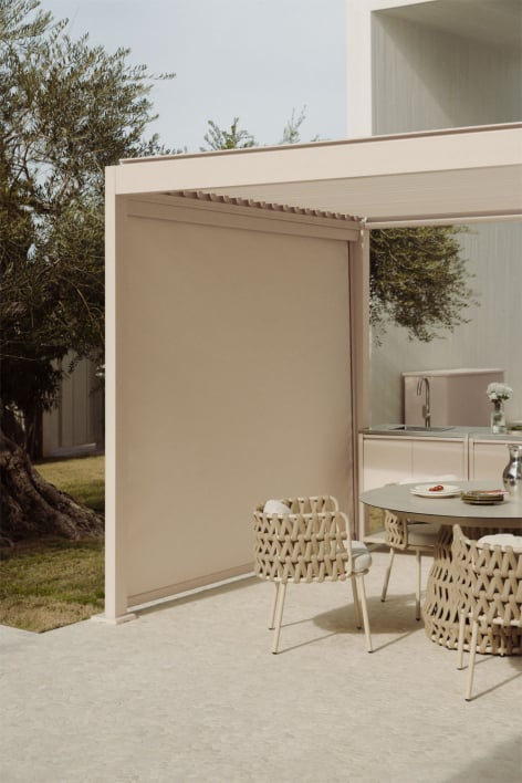 Seitenmarkise für bioklimatische Aluminium-Pergola mit Lamellen Druvia