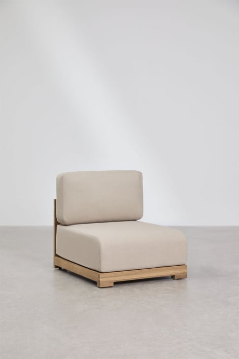 Zentrales Modul für modularen Garten-Sofa aus Akazienholz Brivori