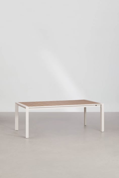 Rechteckiger ausziehbarer Esstisch 215-275x100 cm aus Aluminium Amalfi