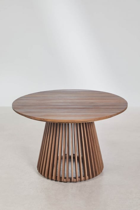 Runder Gartentisch Ø120 cm aus Akazienholz Mura