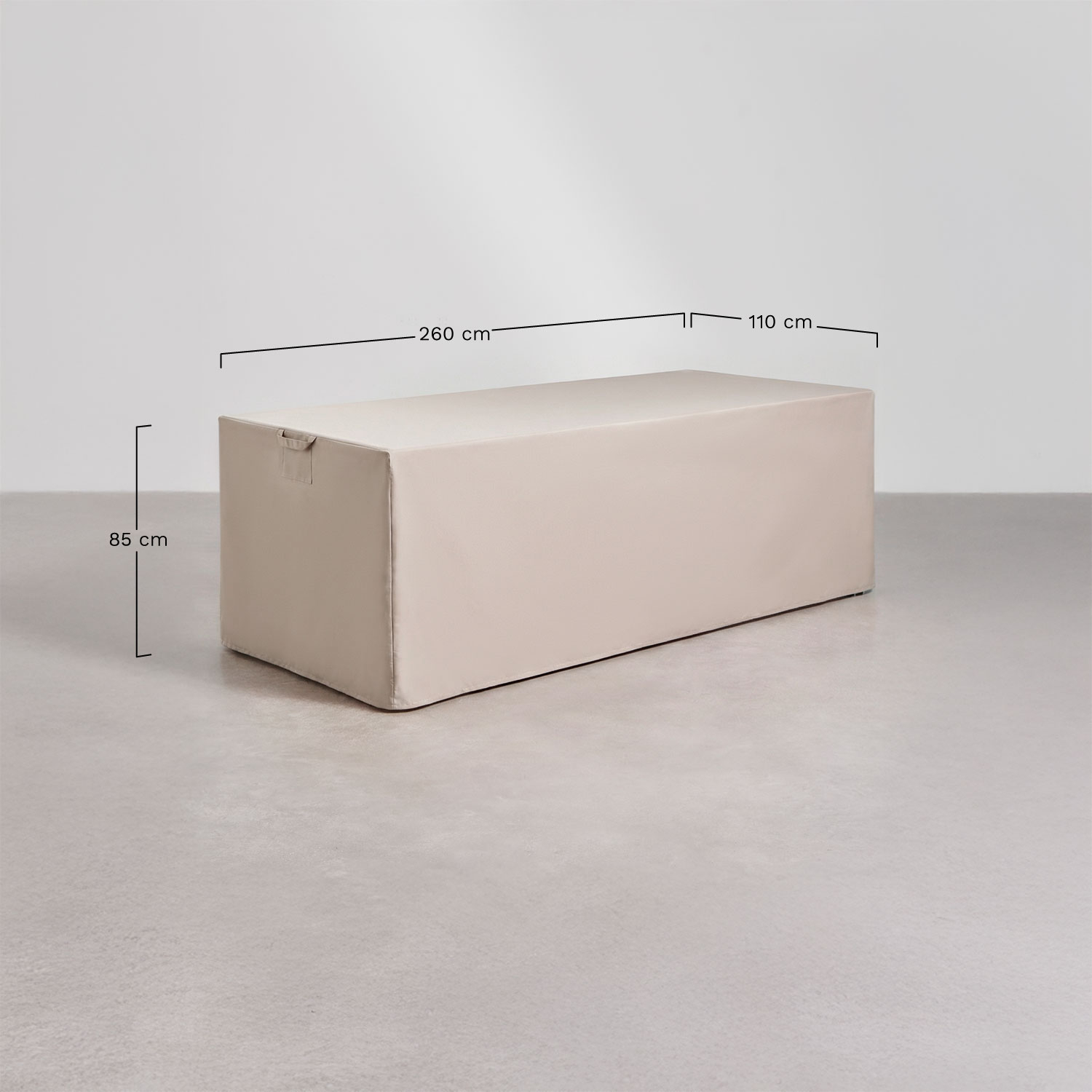 Rechteckige Schutzhülle für Gartentisch Otley, MA&szlig;E