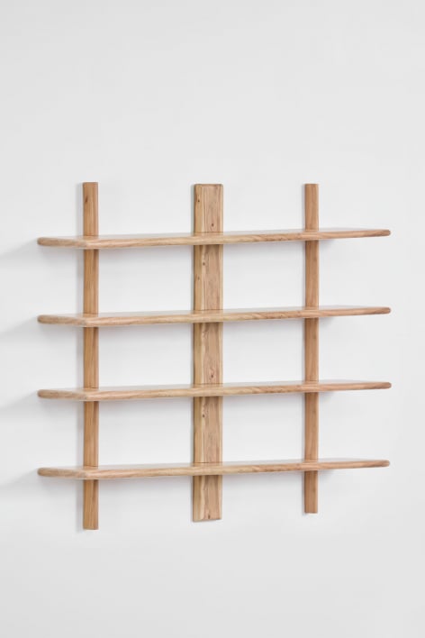 Erisu Wandregal ↔︎120 cm aus Akazienholz - Rustikales Akazienbraun