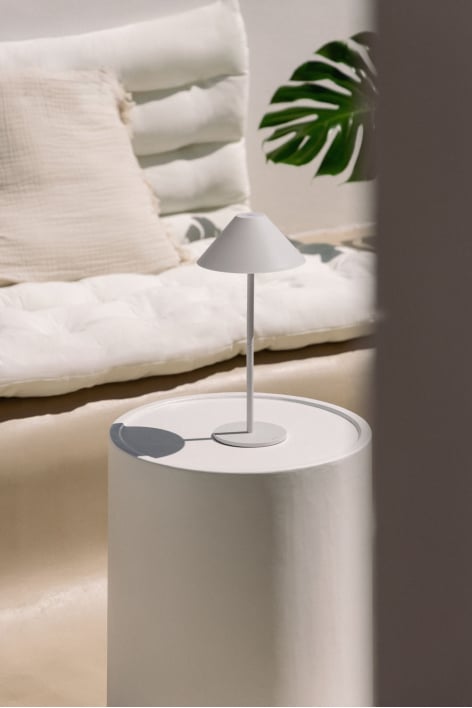 Kabellose LED-Tischlampe Nebida für den Außenbereich