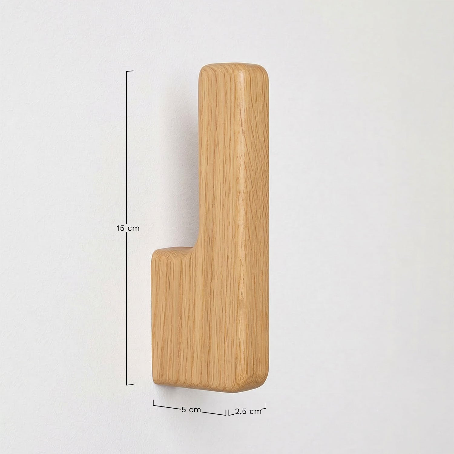 4er-Set Wandhaken aus Holz Zanter, MA&szlig;E