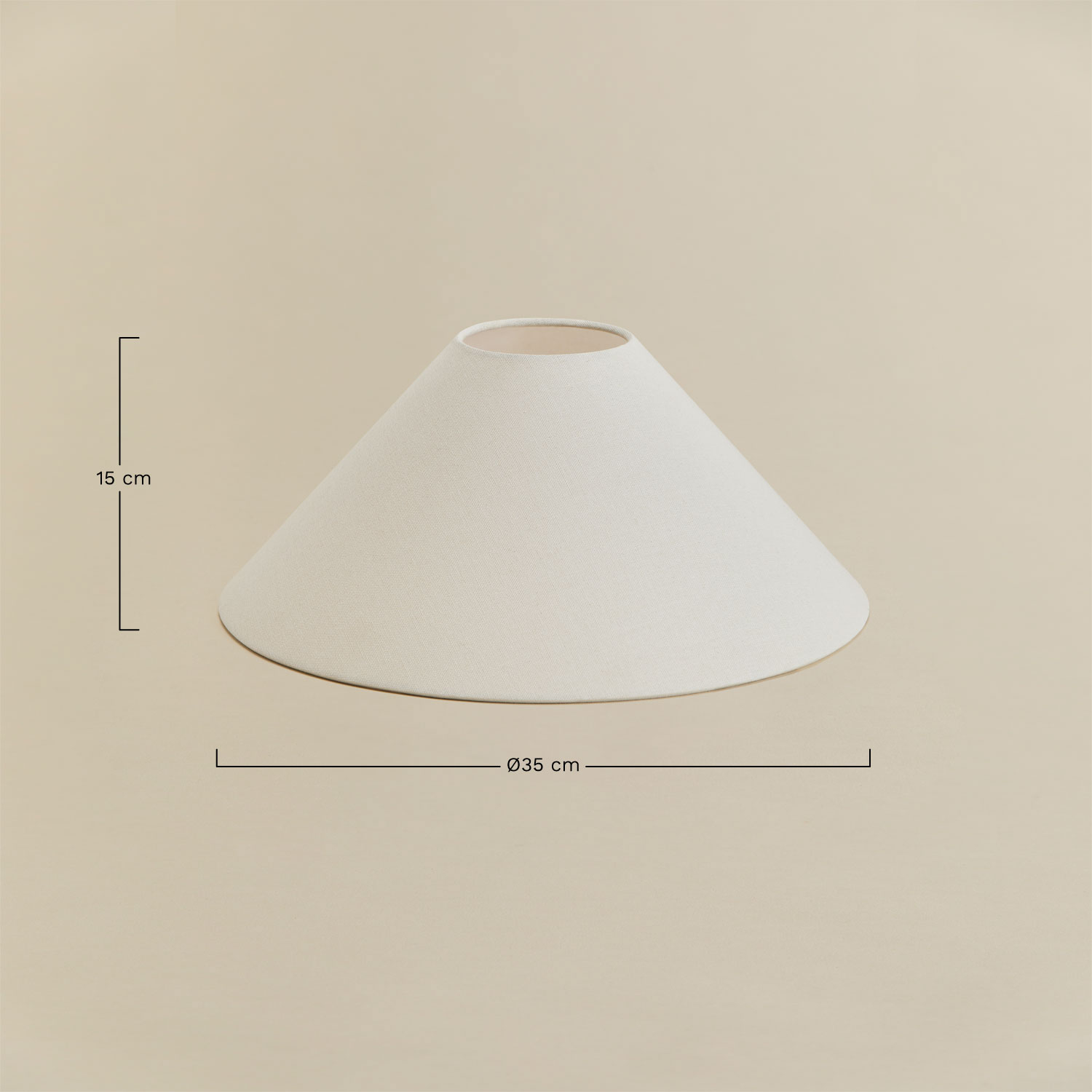 Lampenschirm Ø35 cm aus Leinen Graciela, MA&szlig;E