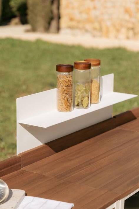 Rückwand für modulare Außenküche aus Aluminium Reggie