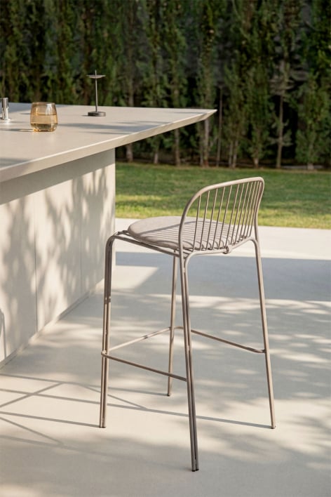 Hoher Gartenhocker aus Stahl Anerina