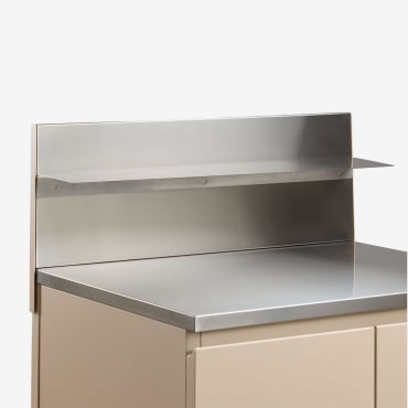 Panel Mit Regal 80x30 Cm Für Modulare Außenküche Aus Edelstahl Rivana Beige Tapioca - Sklum
