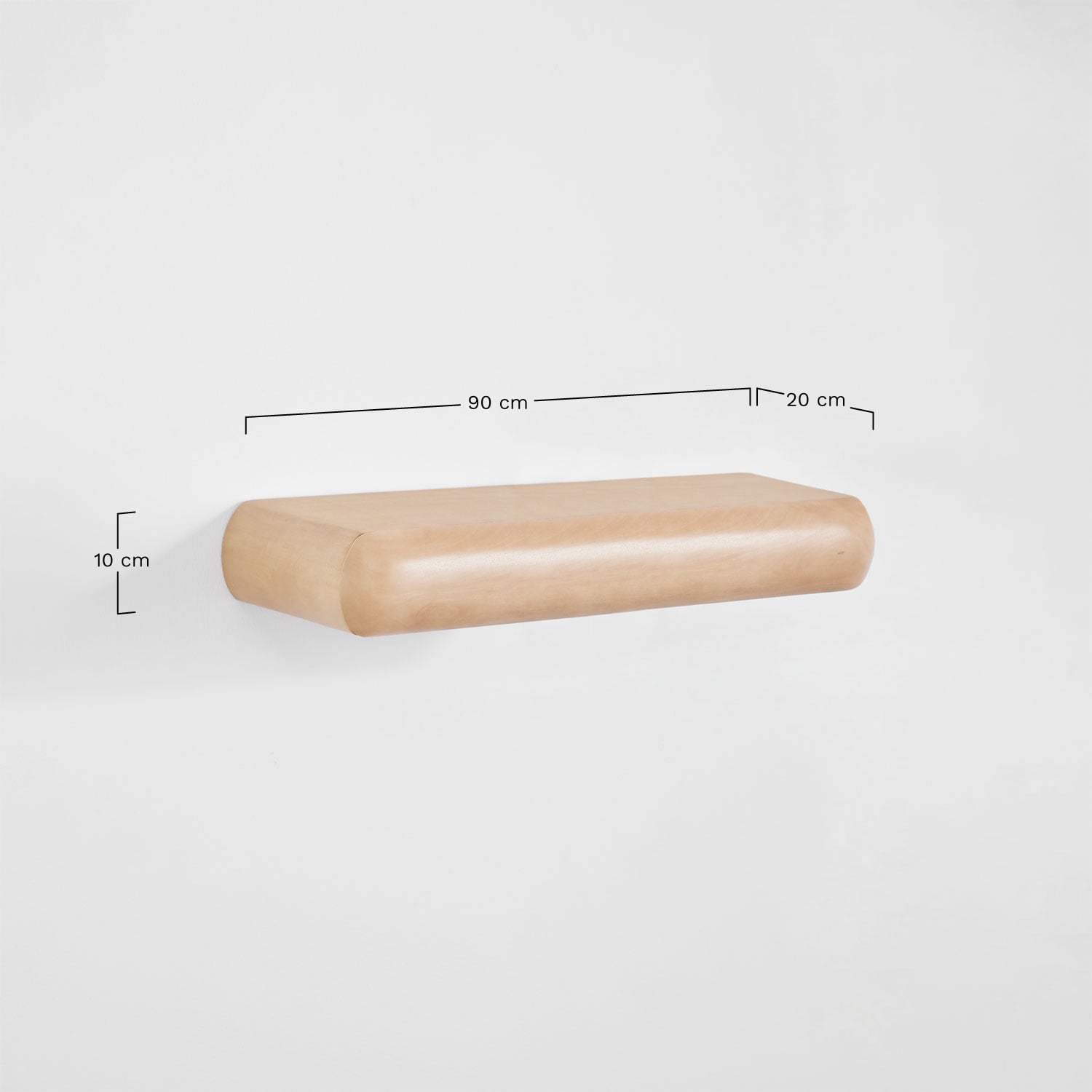 Wand-Empfangskonsole aus Holz Carmen, MA&szlig;E