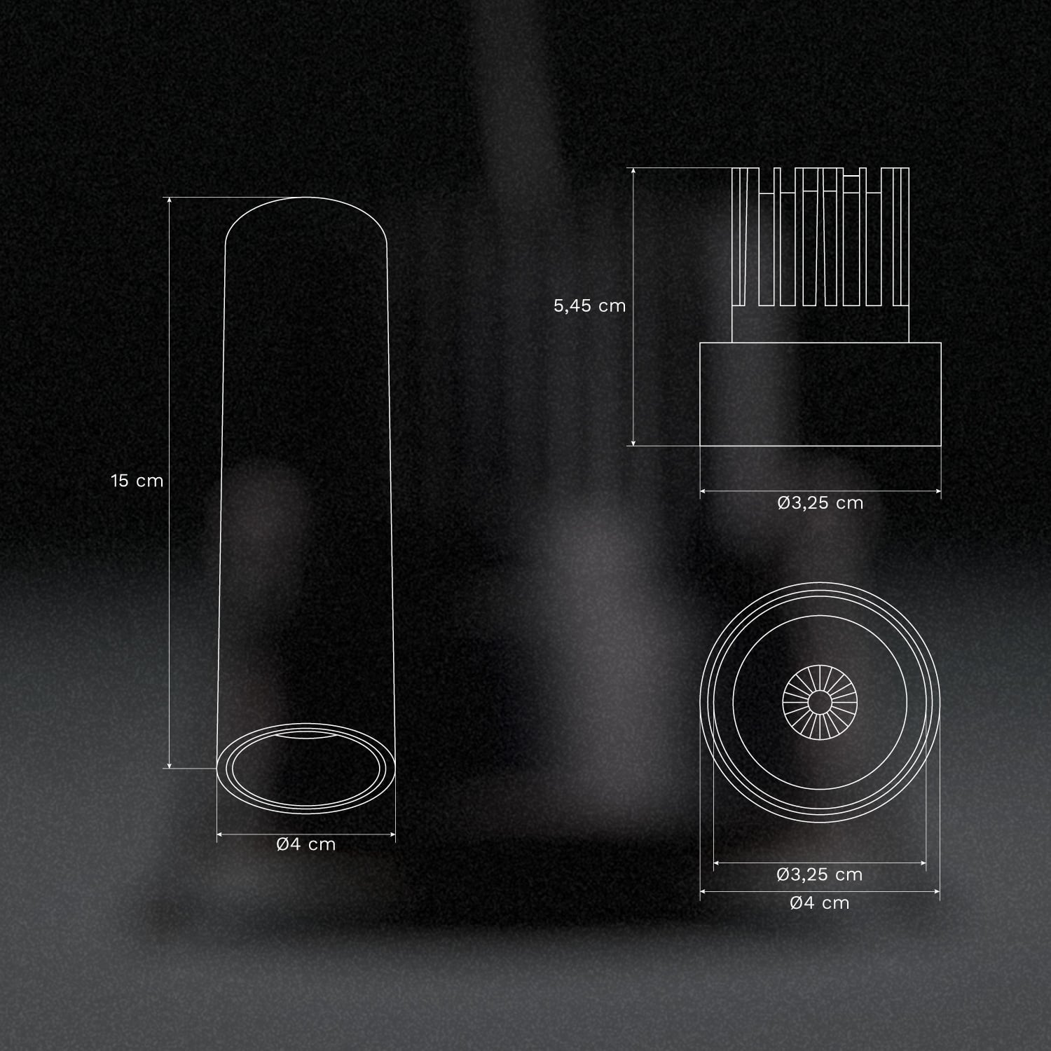 Runder LED-Deckenaufbauleuchte aus Aluminium Luisiana, MA&szlig;E