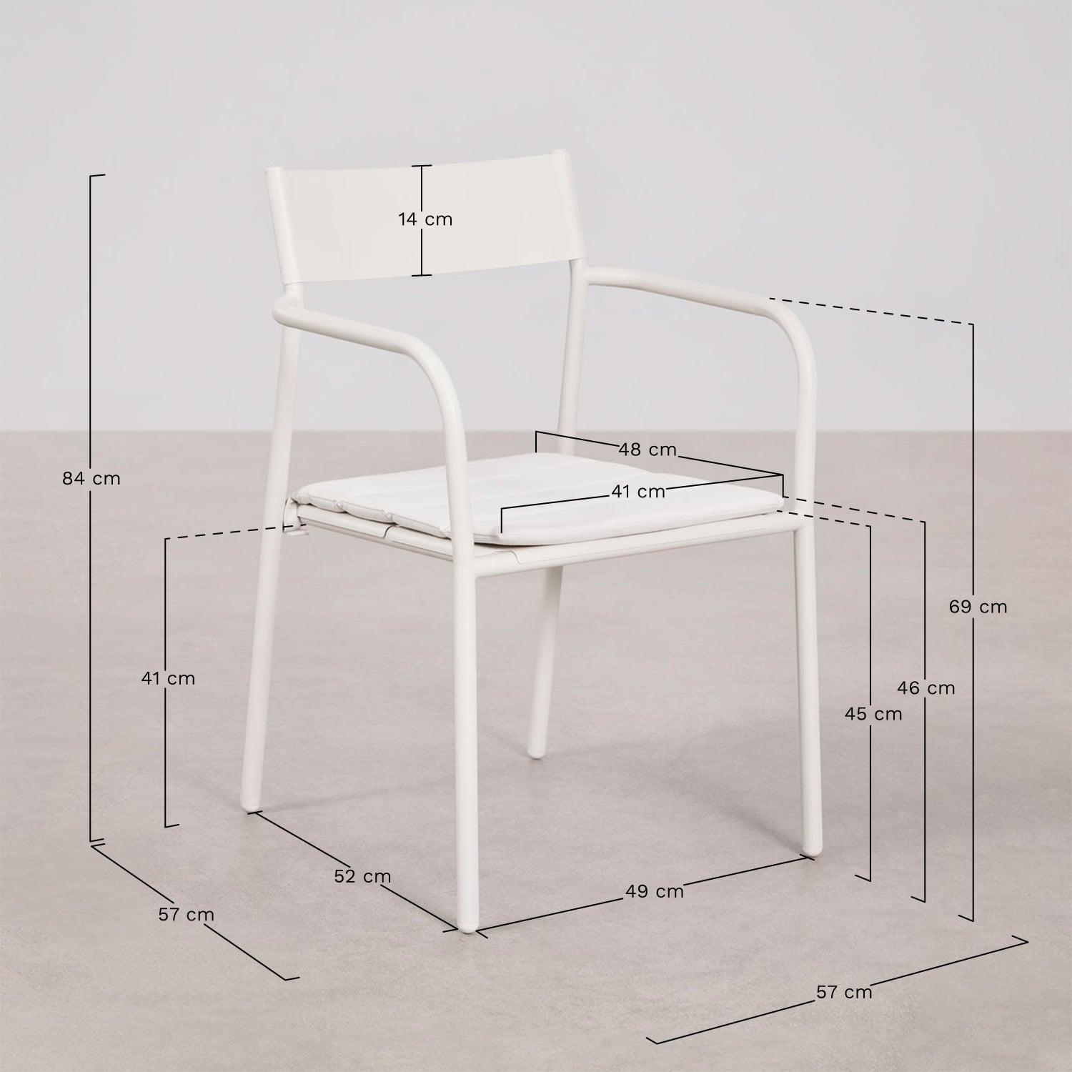 Rechteckiger ausziehbarer Esstisch 240-300x100 cm aus Mareiran-Aluminium und 8 stapelbare Gartenstühle aus Tossa-Stahl, MA&szlig;E