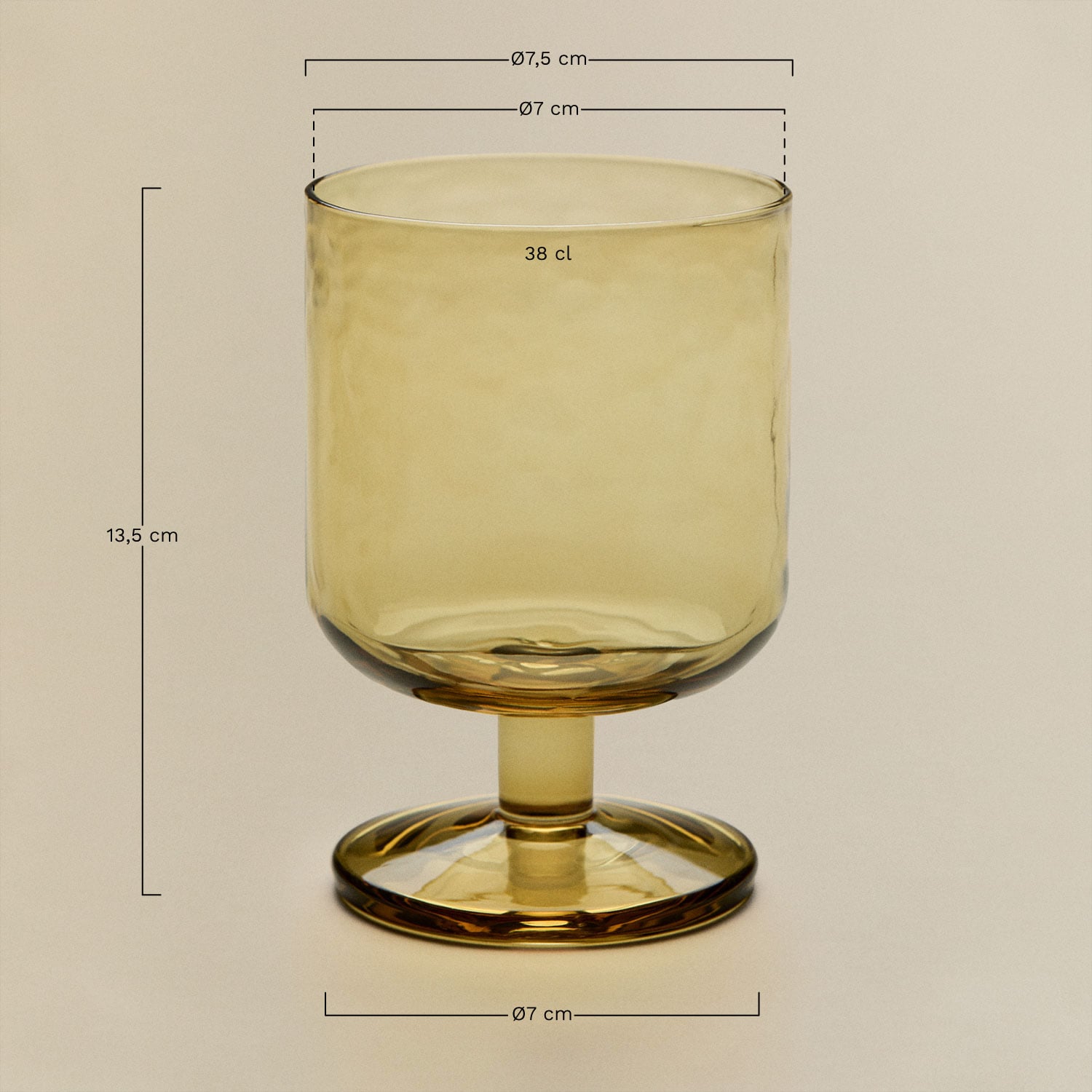 Pack mit 4 Weingläsern 38 cl aus Leomie-Glas, MA&szlig;E