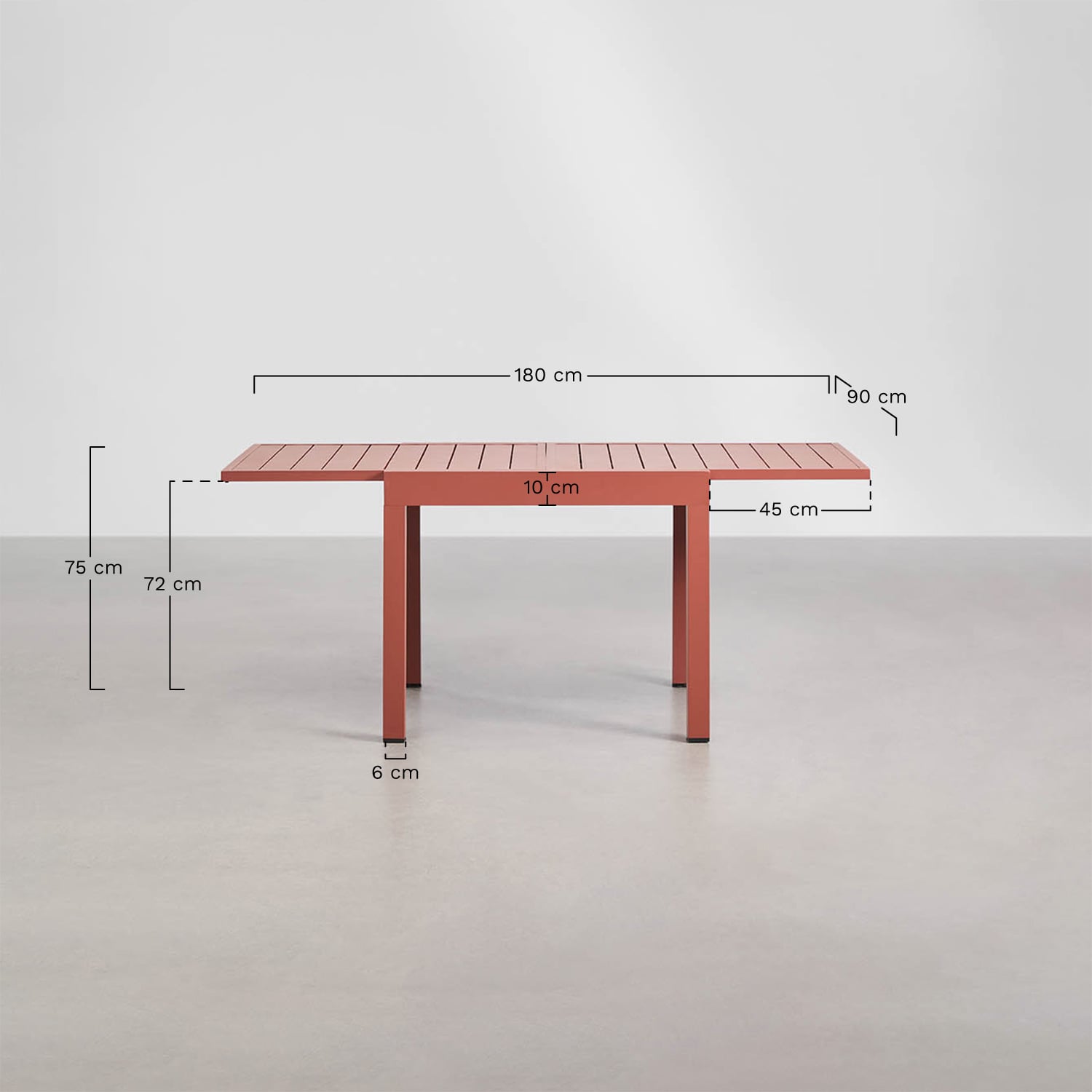 Set aus rechteckigem Tisch 90-180x90 cm aus ausziehbarem Aluminium Starmi und 8 Gartenstühlen aus synthetischem Rattan und Stahl, MA&szlig;E