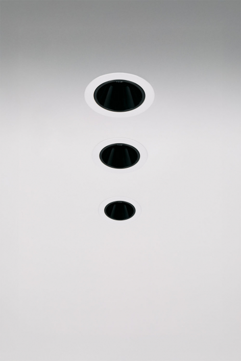 Pack mit 3 LED-Einbau-Downlights mit runden Rahmen Ø5 cm für den Außenbereich aus Aluminium Luisiana
