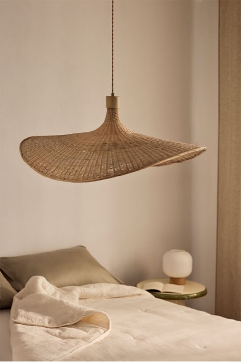 Hängende Deckenlampe aus Bambus Chaifer