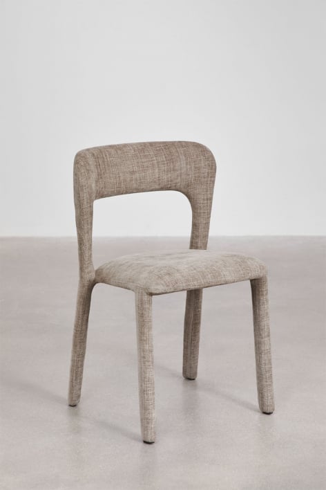 4er-Set gepolsterte Esszimmerstühle Brusel - Stofffarbe Grau Taupe