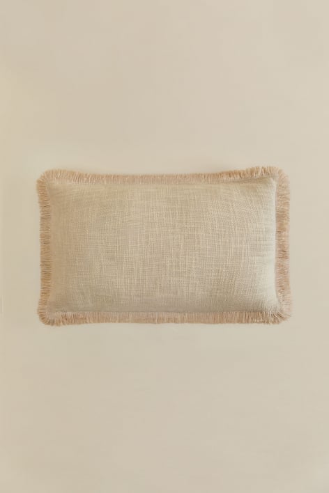 Rechteckiges Kissen 30x50 cm aus Soncey-Baumwolle - Beige Mandel Rose