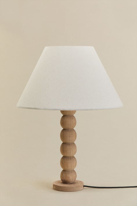 Tischlampe Soler aus Mangoholz