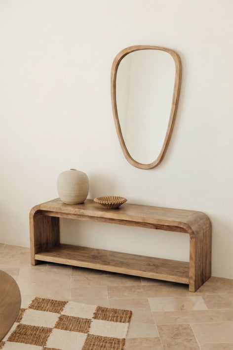 TV-Lowboard 120x35 cm aus Mango-Holz Shelby