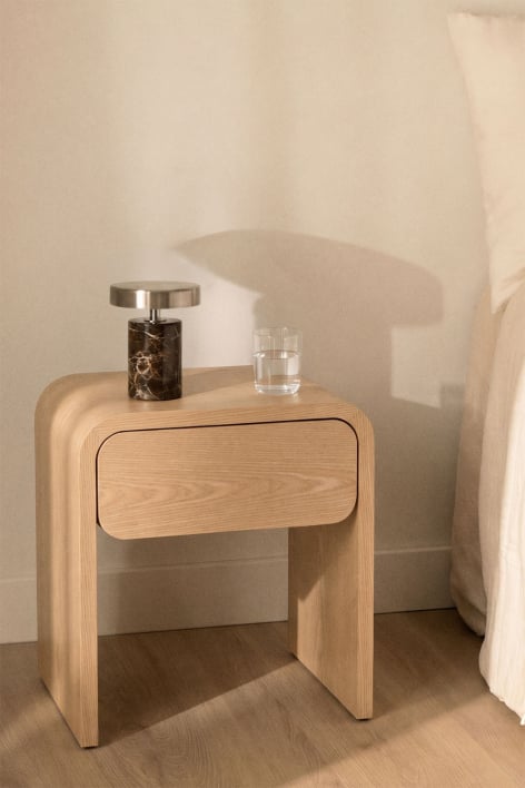 Pack mit 2 Nachttischen 45x40 cm aus MDF Rosbel