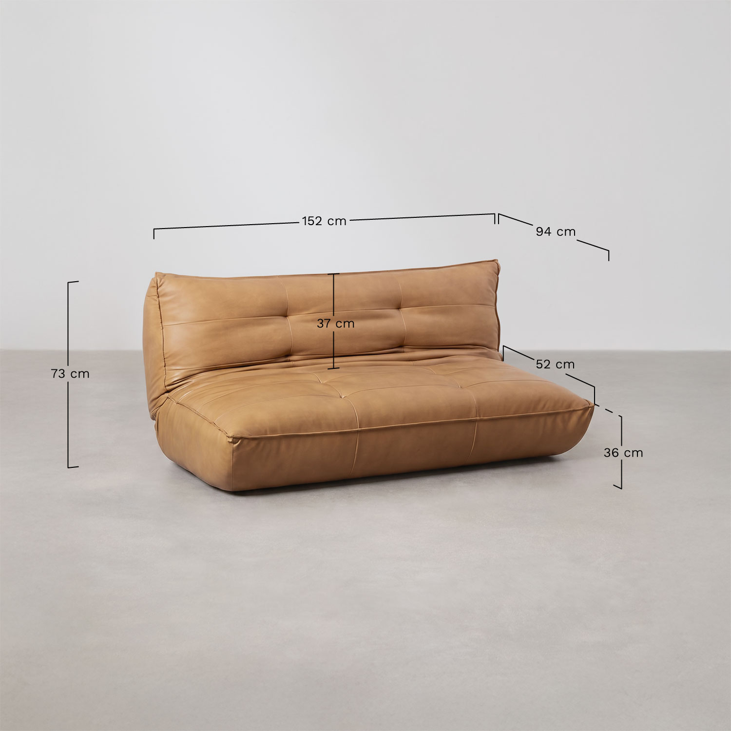 2-Sitzer Relaxsofa Mati bezogen, MA&szlig;E