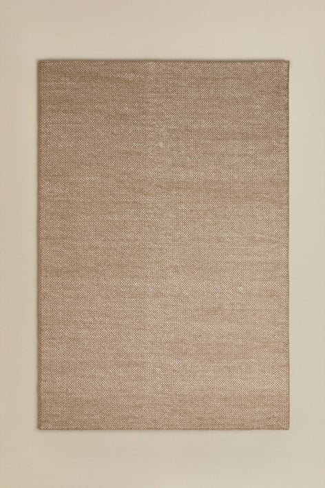 Rechteckiger Wollteppich Jultriz - Braun Weizen
