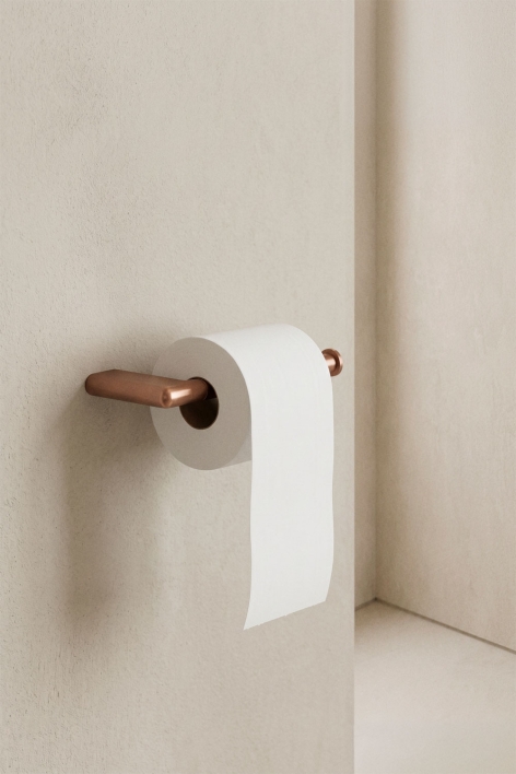 Toilettenpapierhalter aus Edelstahl in Roségold gebürstet Rovent