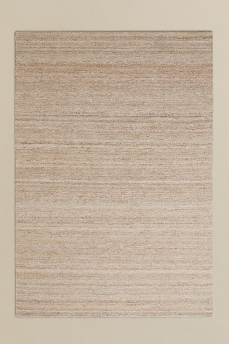 Rechteckiger Teppich aus Polyethylen Rosauran - Beige Tapioca