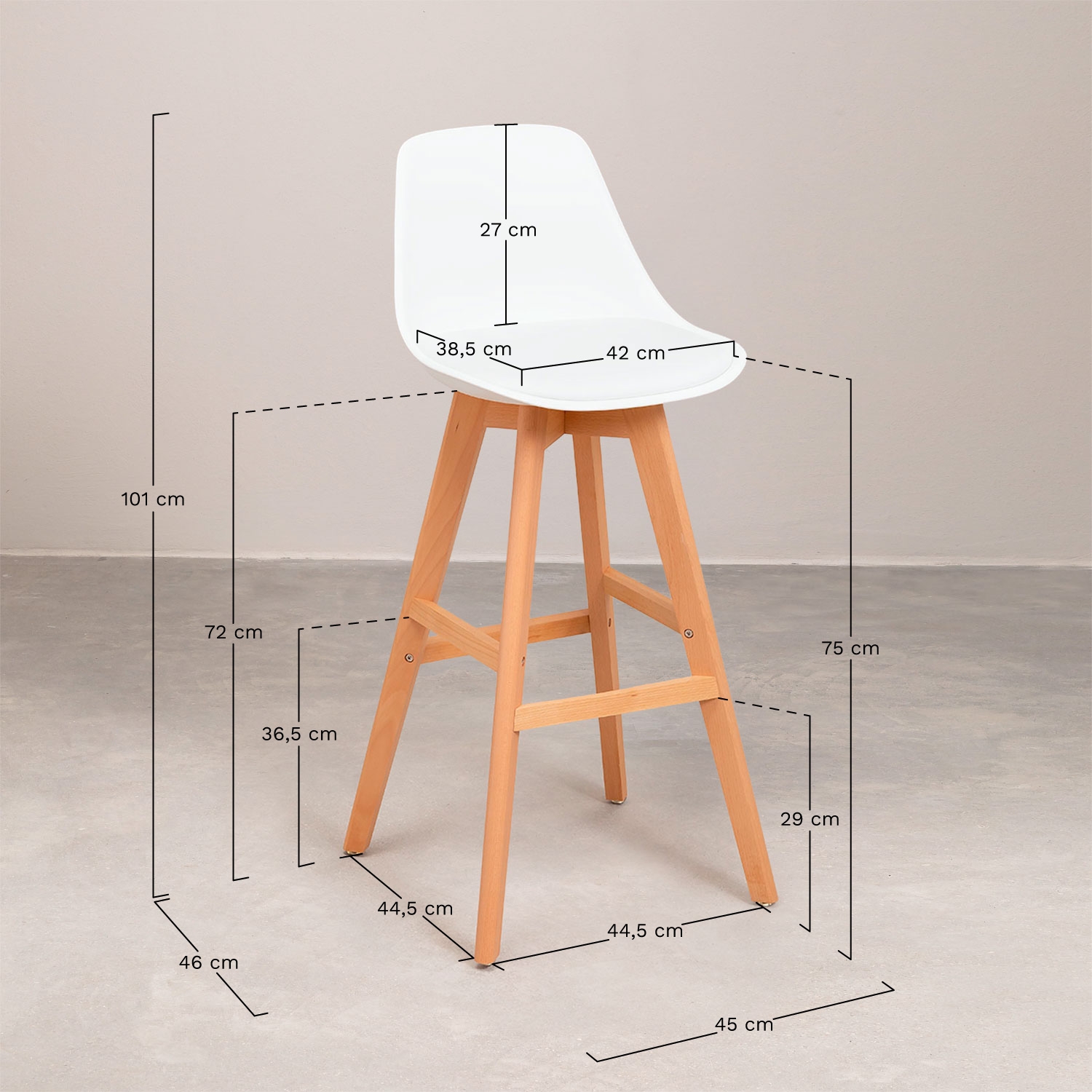 Taburete Alto Nordic Edition, MA&szlig;E