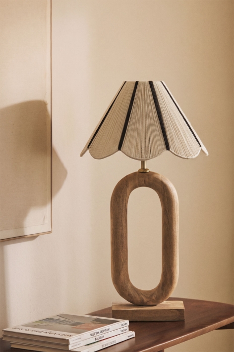 Tiberia Tischlampe aus Mangoholz