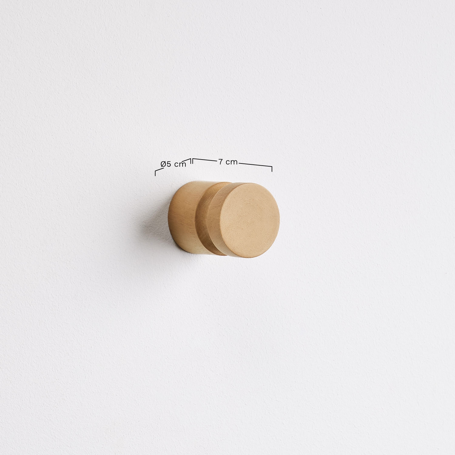 4er-Set Wandhaken aus Holz Eldra, MA&szlig;E