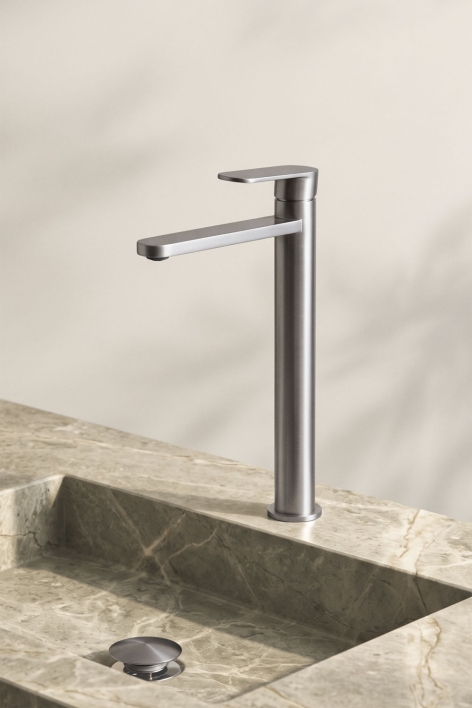 Alameda-Waschbeckenarmatur-Set aus Messing und Orveta-Klick-Klack-Waschbecken-Ablassventil aus Edelstahl und Messing.