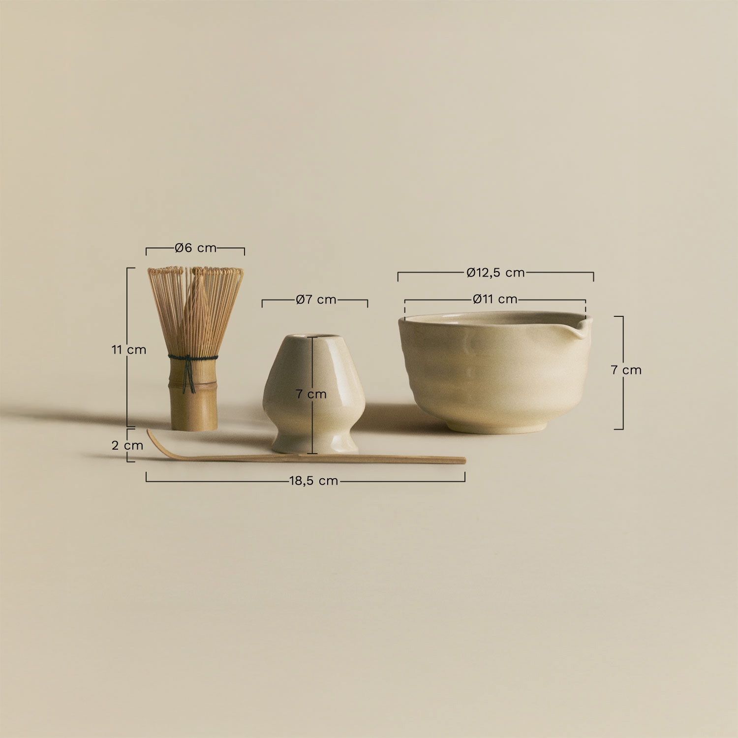 Matcha-Teeset aus Keramik Nekaire, MA&szlig;E