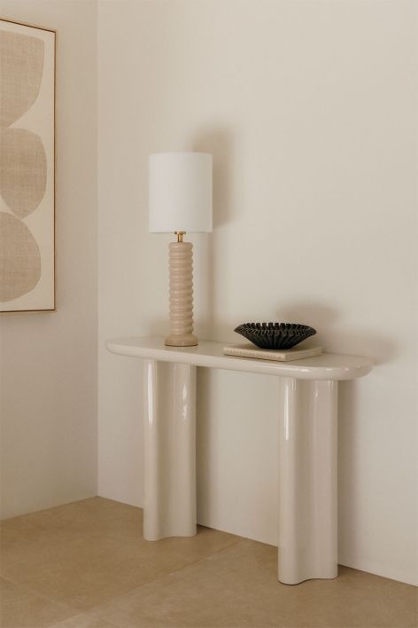 Ovaler Konsolentisch 120x35 cm aus MDF Breoniz